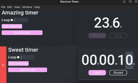 Electron Timer project